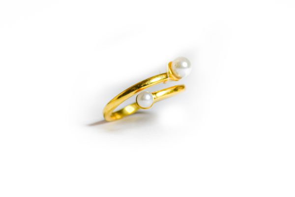 2 Pearl Adjustable Ring - Image 3