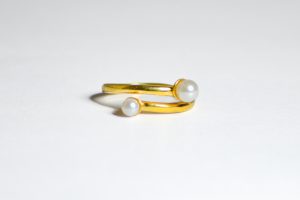 2 Pearl Adjustable Ring