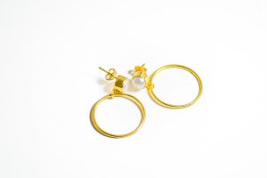 Pearl Collet Hoops