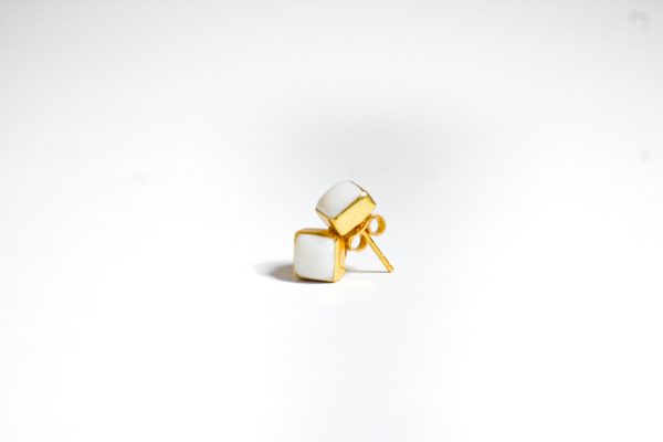 Square Pearl Studs